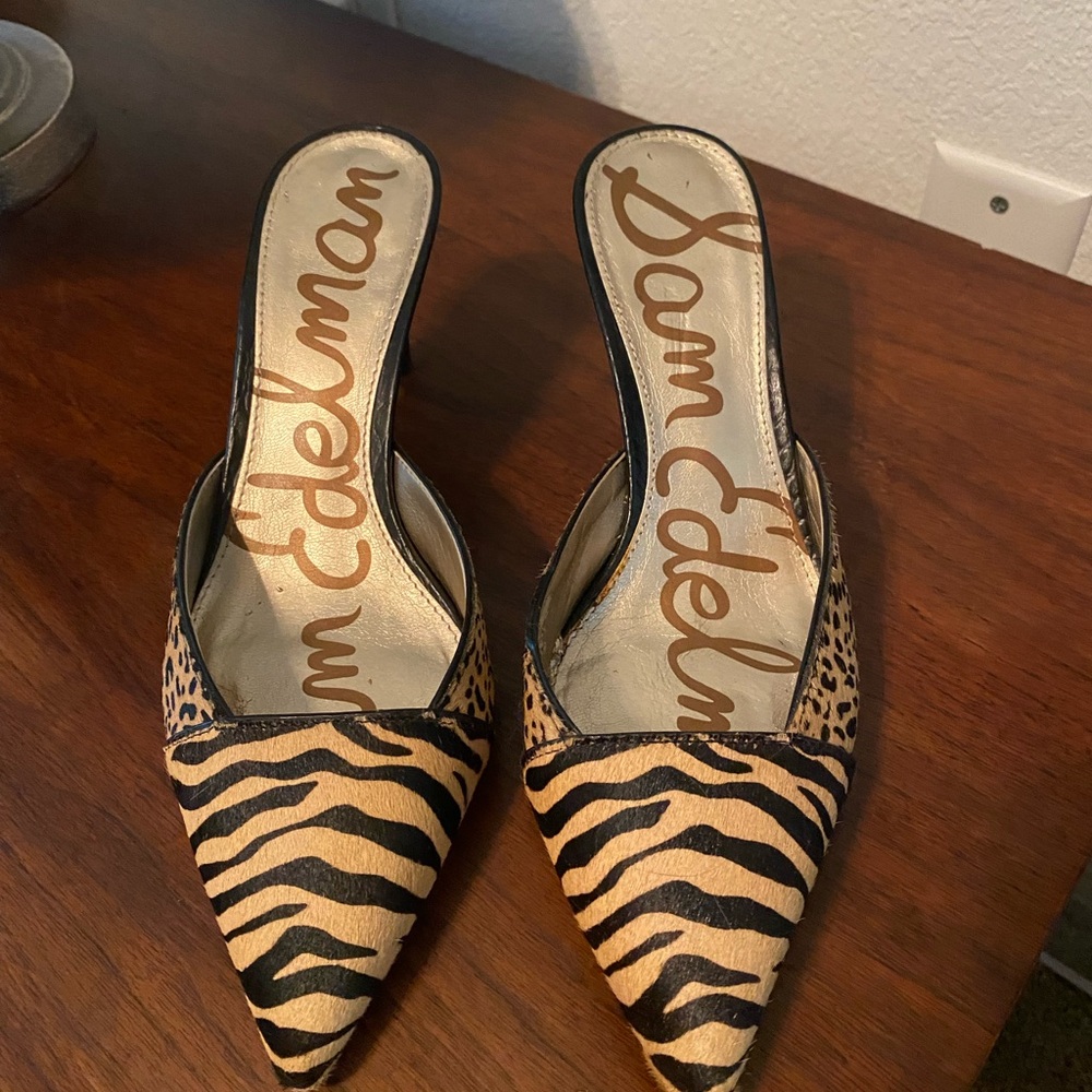 Sam Edelman Women's Zebra Print Mules
